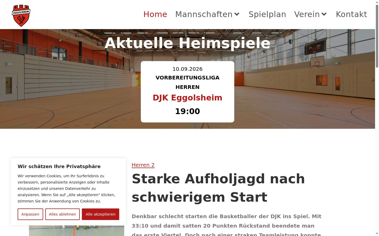 Screenshot van de toestemmingsbanner zoals getoond vóór enige interactie