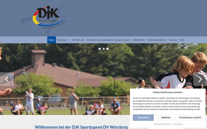 Screenshot of djksportjugend-dvwuerzburg.de