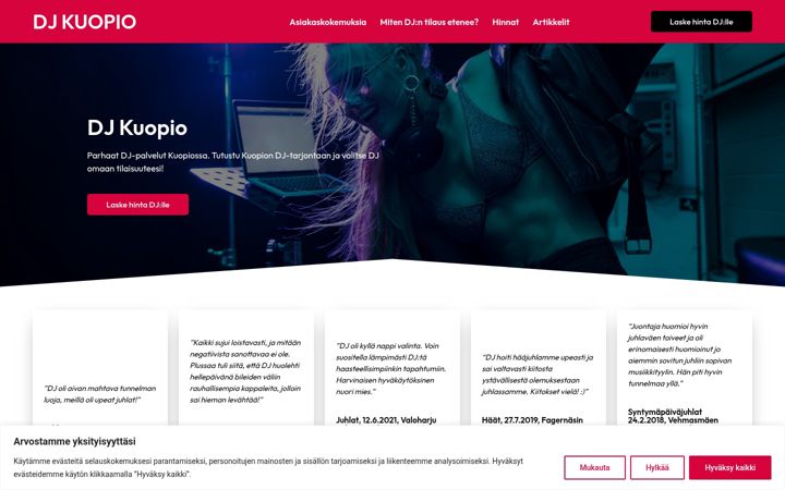 Screenshot di djkuopio.fi