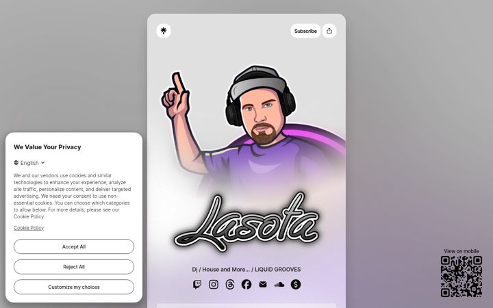 Screenshot of djlasota.com