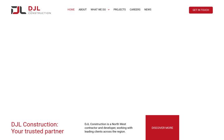 Snímek obrazovky djlconstruction.co.uk