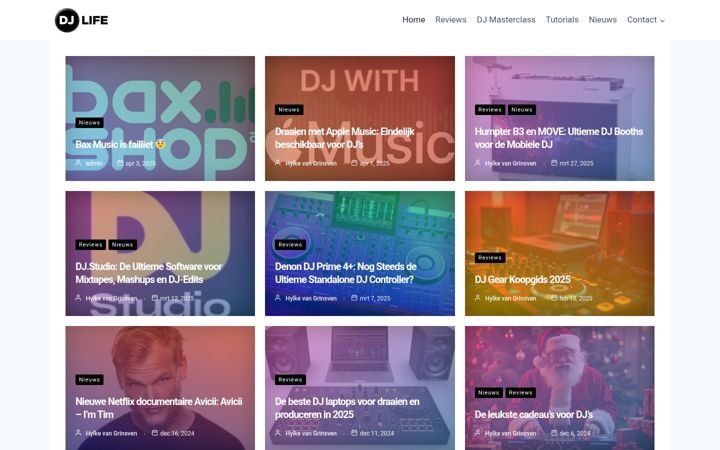 Snimka zaslona za djlife.nl