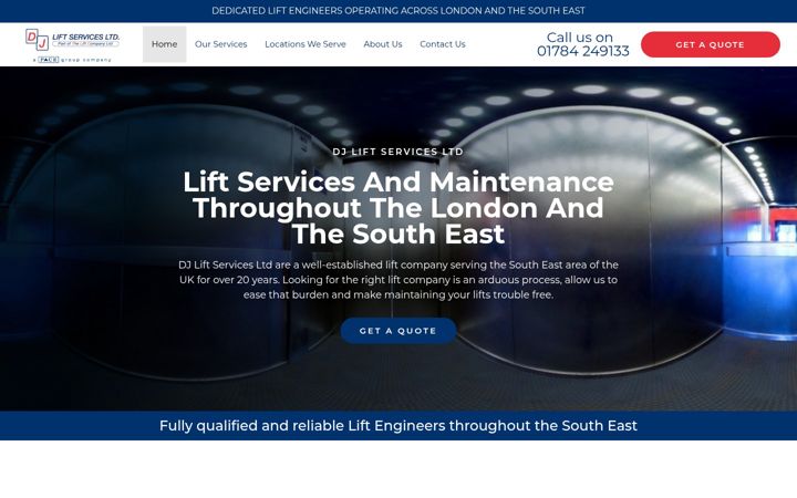 Captură de ecran a djlifts.co.uk