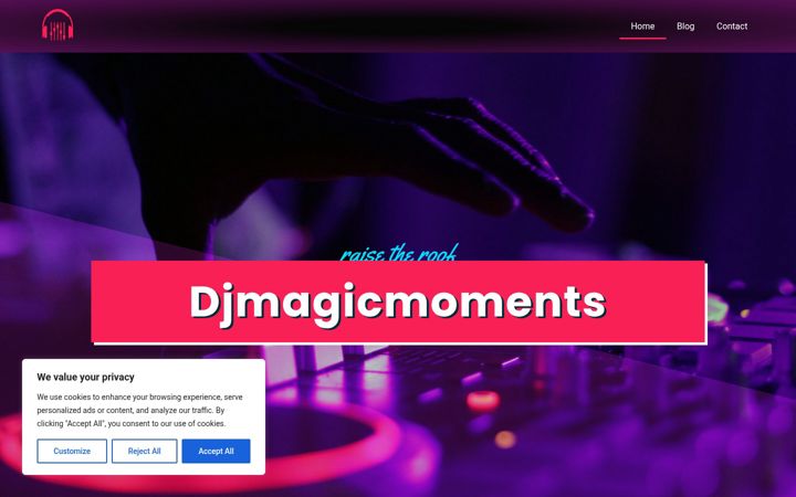 Screenshot of djmagicmoments.com
