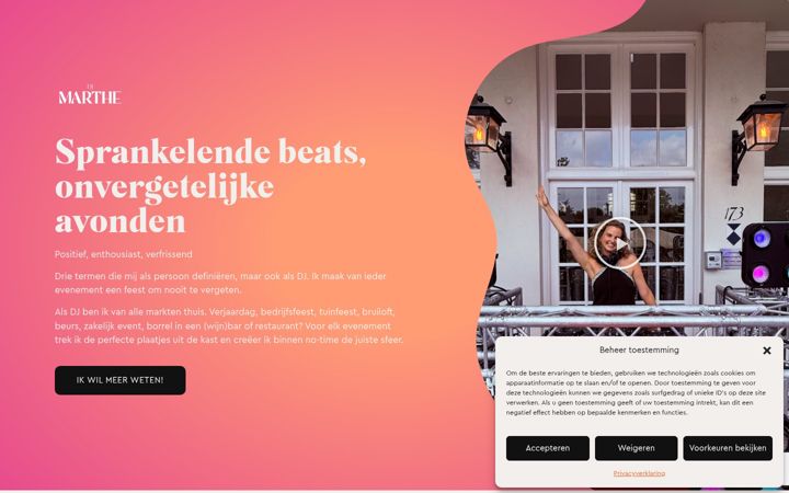 Snimka zaslona za djmarthe.nl