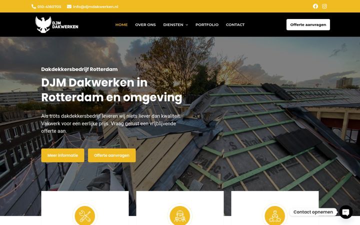 Snimka zaslona za djmdakwerken.nl