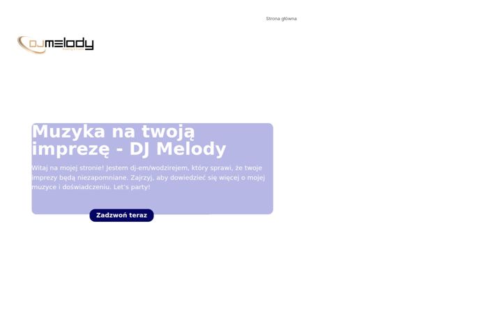 Captură de ecran a djmelody.com.pl