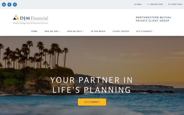 Screenshot of djmfinancial.nm.com