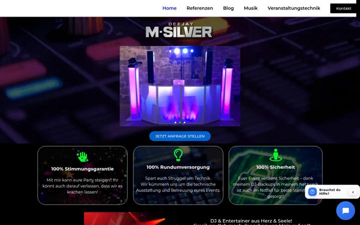 Skjermbilde av djmsilver.de