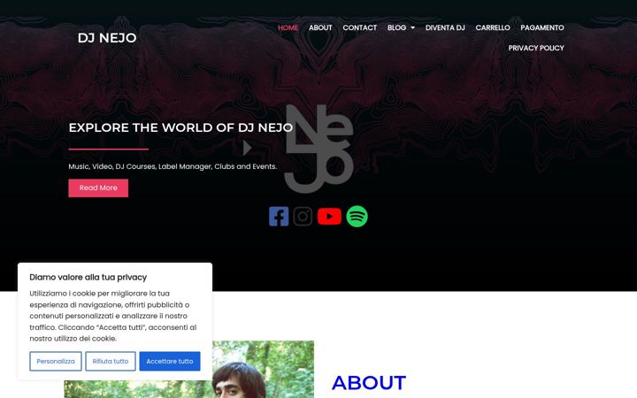 Screenshot of djnejo.it