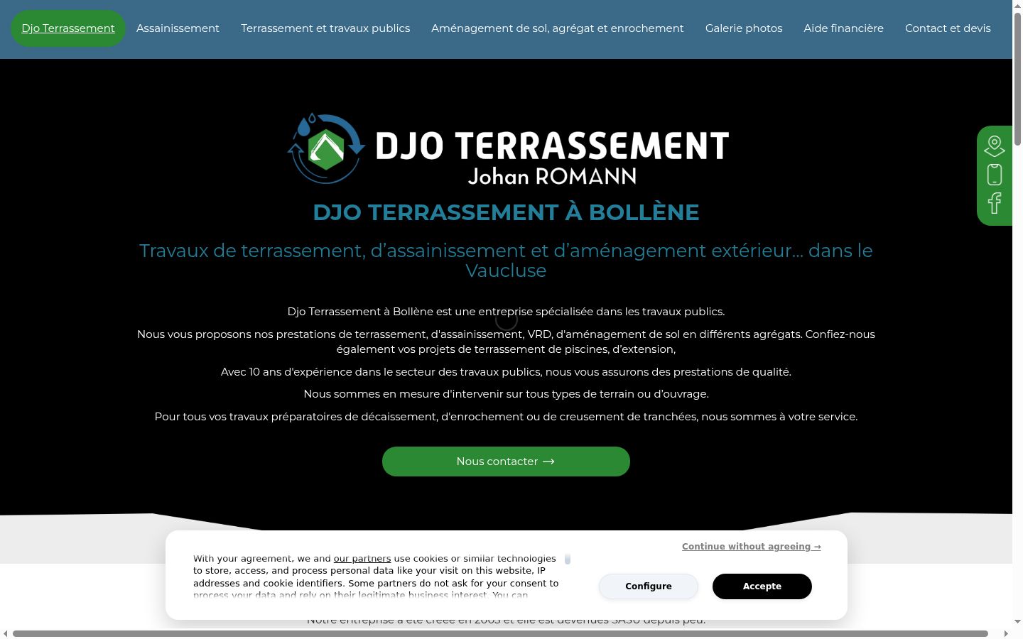 Screenshot van de toestemmingsbanner zoals getoond vóór enige interactie