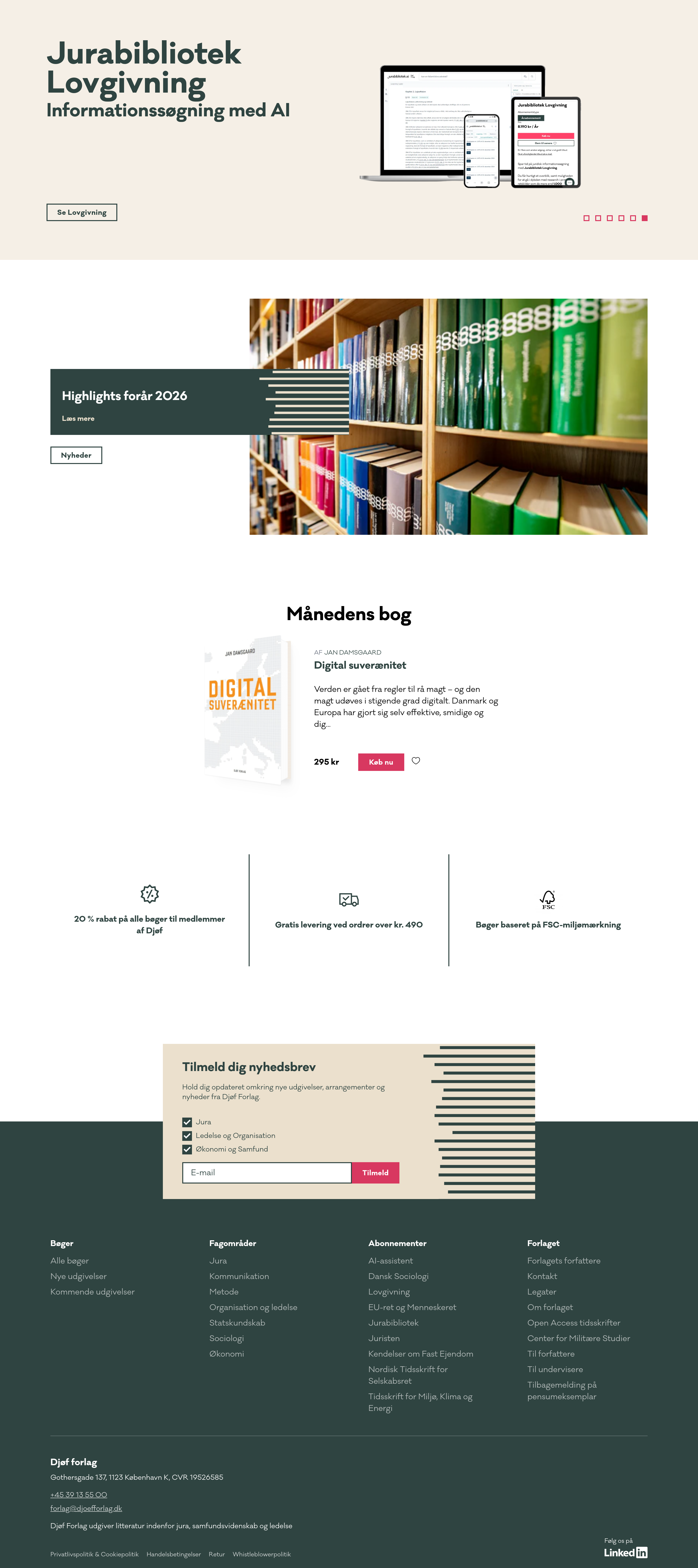 Screenshot of djoefforlag.dk