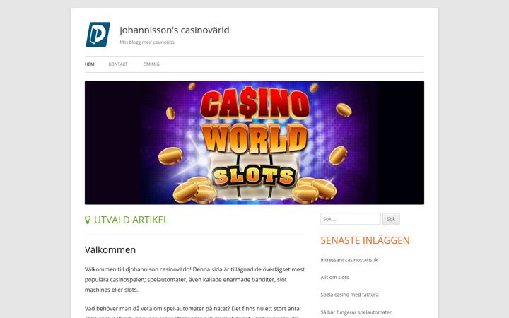 Snímek obrazovky djohannisson.se
