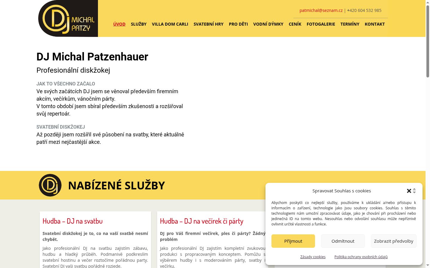 Snímek obrazovky baneru souhlasu zobrazeného před jakoukoli interakcí