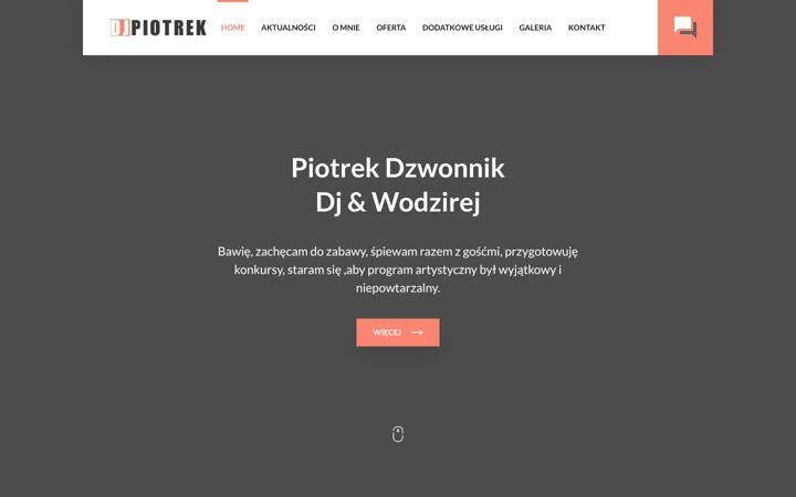 Screenshot of djpiotrek.pl