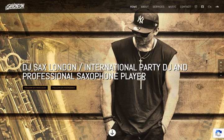Screenshot of djsaxlondon.com