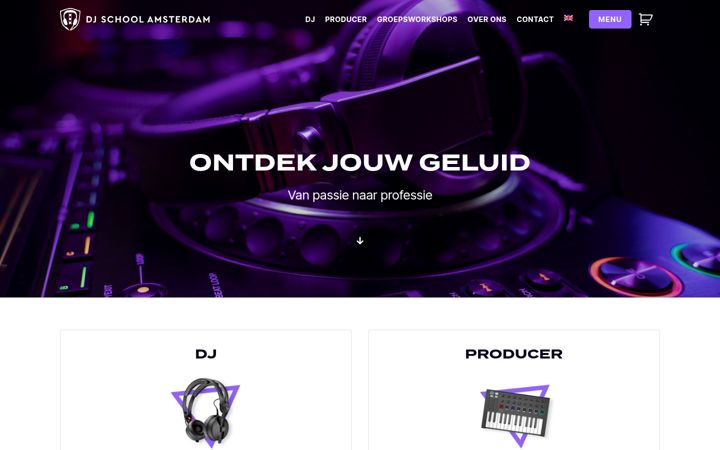 Snimka zaslona za djschoolamsterdam.nl