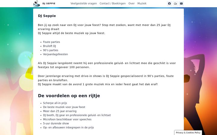 Snimka zaslona za djseppie.nl