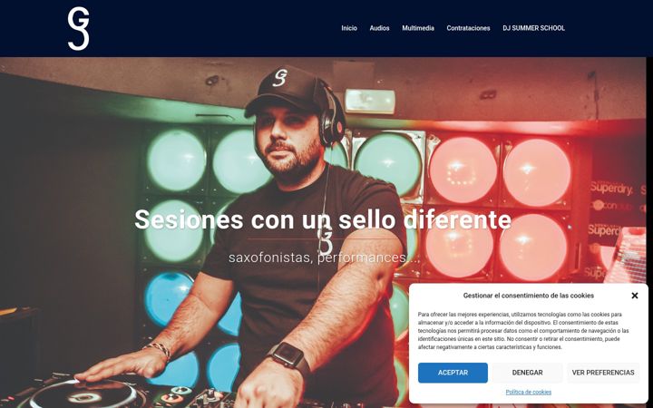 Screenshot of djsergisg.com