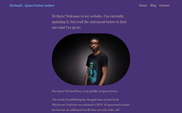 Screenshot of djsmallauthor.com