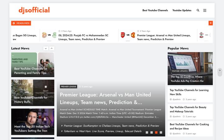 Screenshot του djsofficial.com