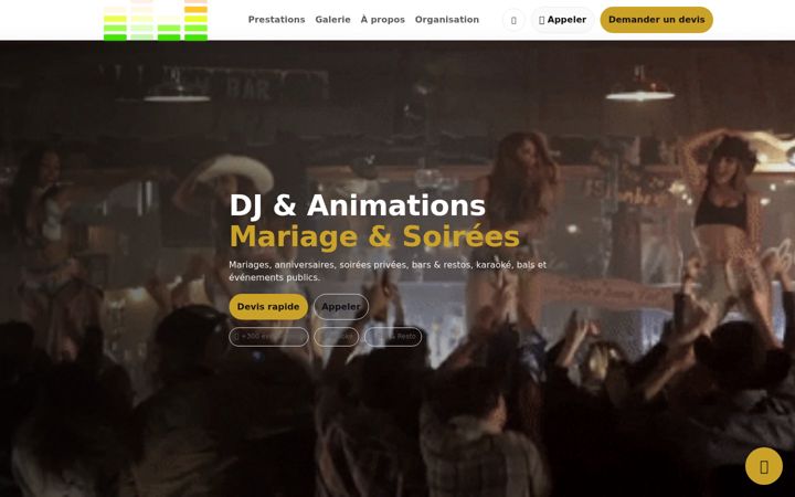 Captura de pantalla de djsonoanimation.fr