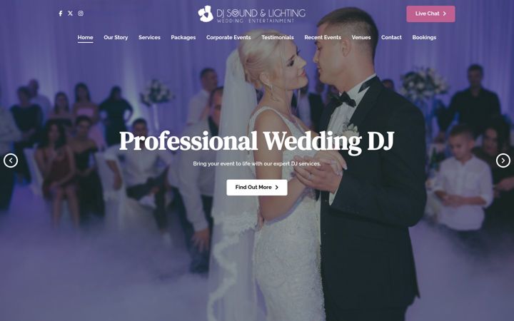 Screenshot of djsoundandlighting.co.uk