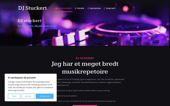 Captura de ecrã de djstuckert.dk