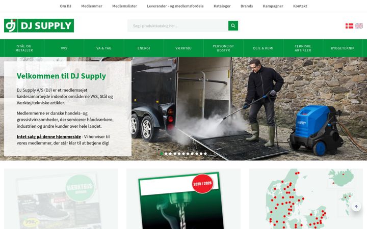 Captura de ecrã de djsupply.dk