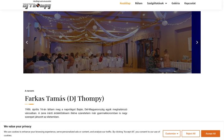 Screenshot of djthompy.hu