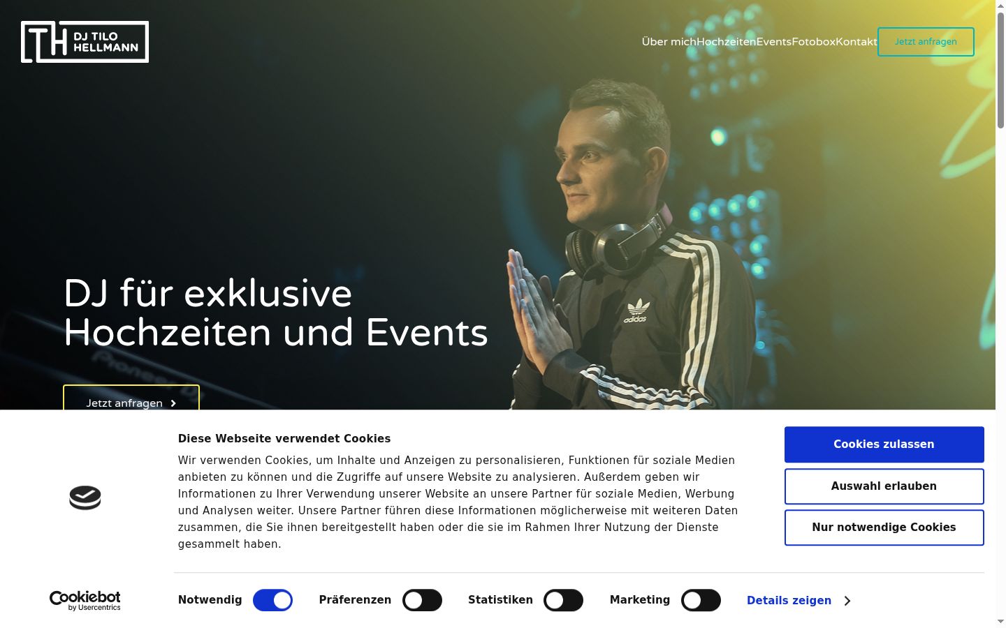Snímek obrazovky baneru souhlasu zobrazeného před jakoukoli interakcí