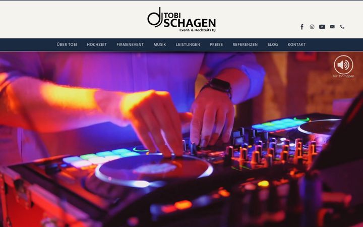 Screenshot of djtobischagen.de