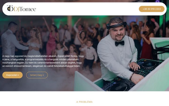 Screenshot of djtomee.hu