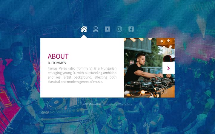 Screenshot of djtommyv.com