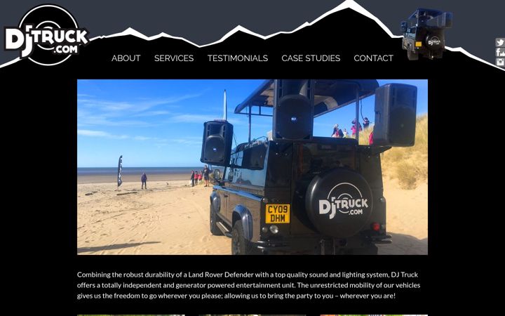 Screenshot of djtruck.com