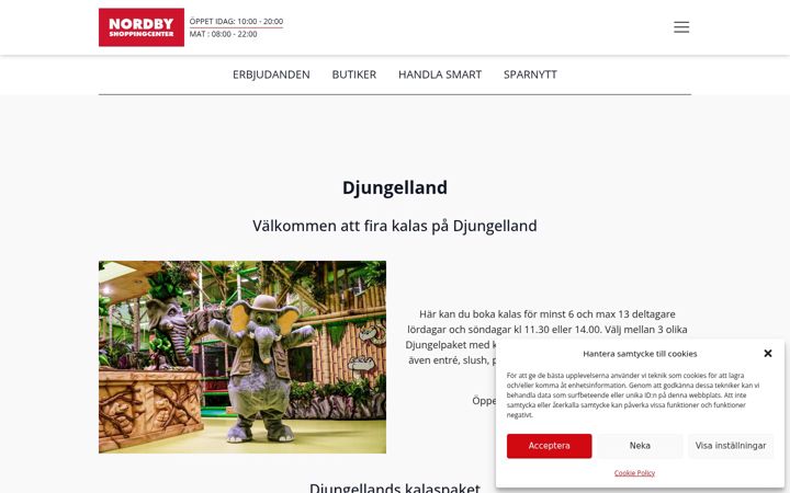 Snímek obrazovky djungelland.se