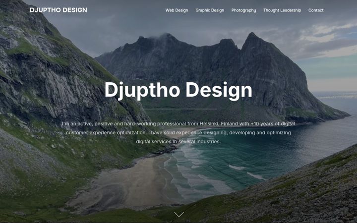 Screenshot of djuptho.com
