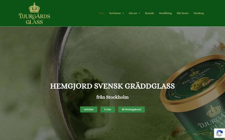 Snímek obrazovky djurgardsglass.se