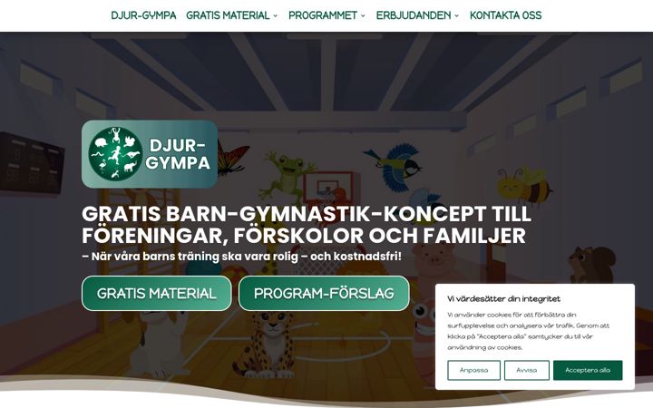 Snímek obrazovky djurgympa.se