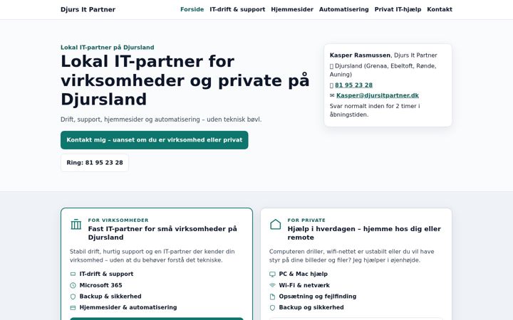 Captura de ecrã de djursitpartner.dk