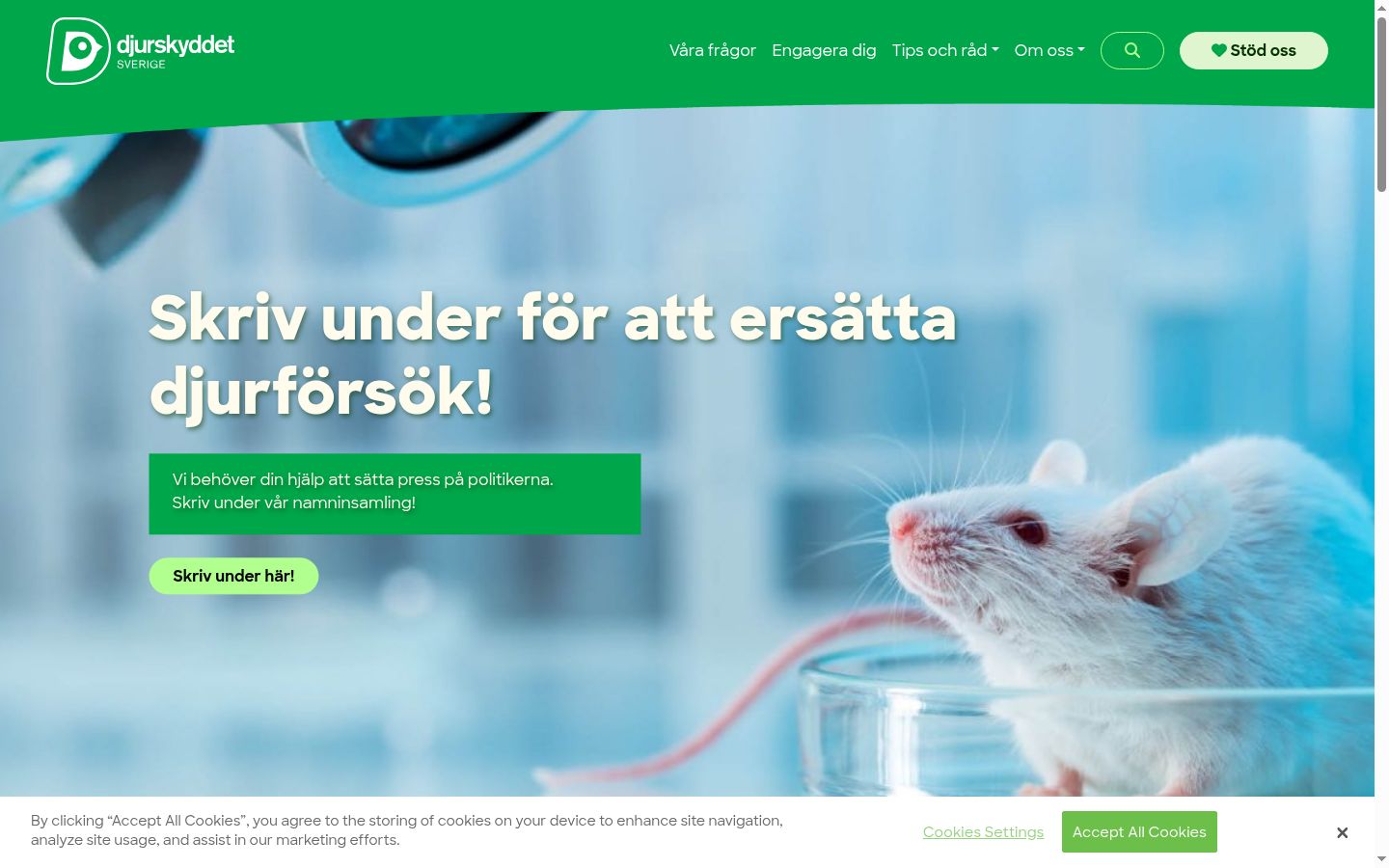 Kuvakaappaus suostumusbannerista, joka näytettiin ennen mitään vuorovaikutusta