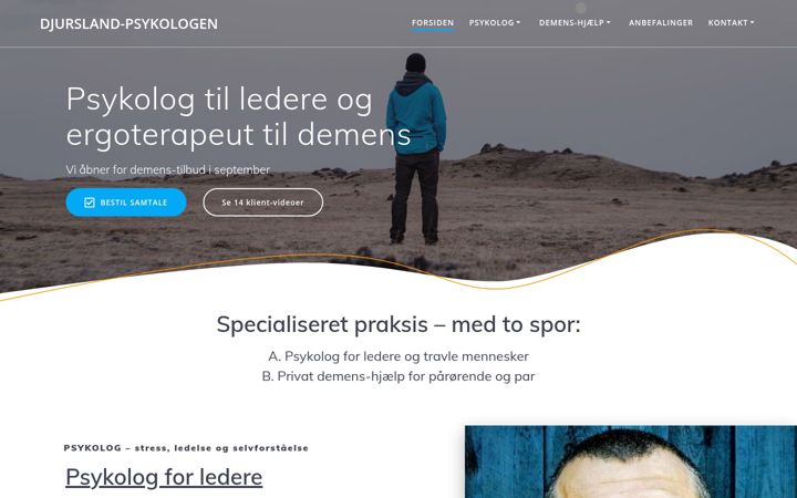 Captura de ecrã de djursland-psykologen.dk