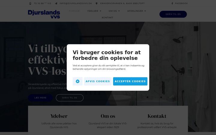 Captura de ecrã de djurslandsvvs.dk