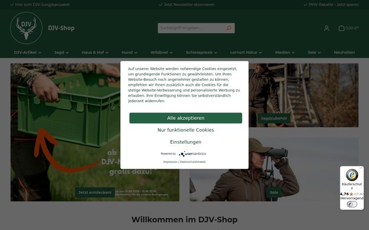 Captură de ecran a djv-shop.de