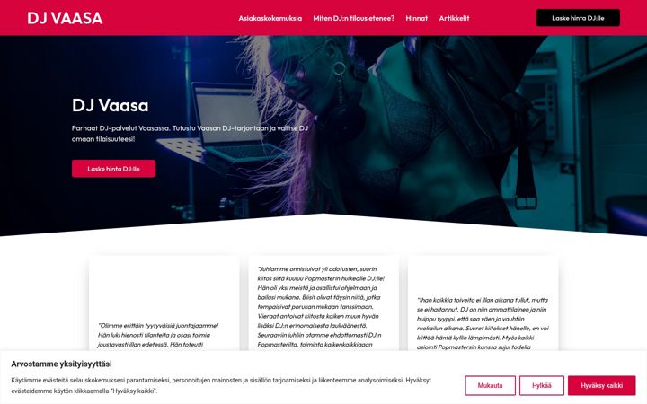Screenshot di djvaasa.fi