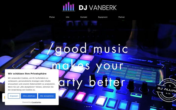 Screenshot of djvanberk.de