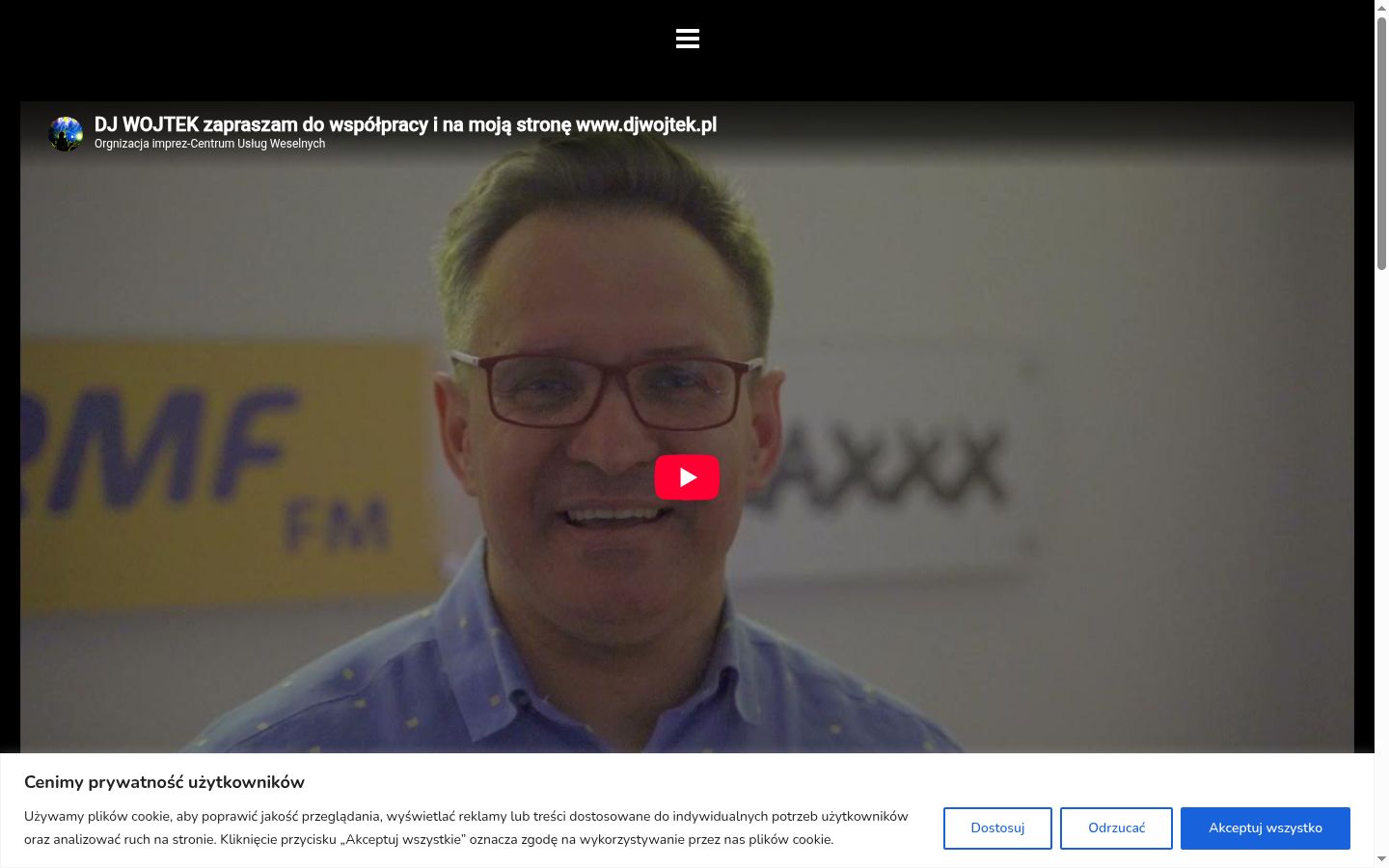 Screenshot of the consent banner shown before any interaction