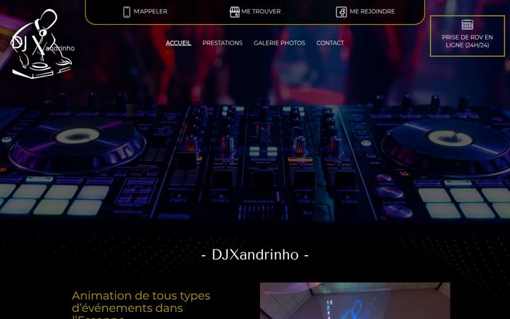Captura de pantalla de djxandrinho.fr