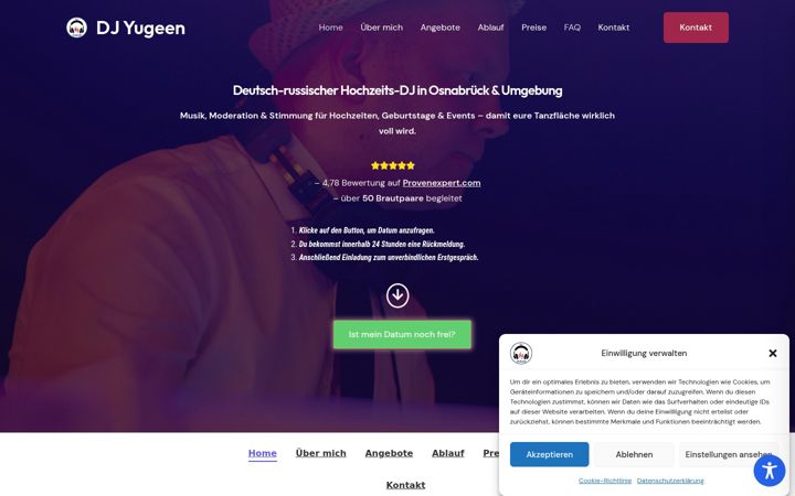 Screenshot of djyugeen.de