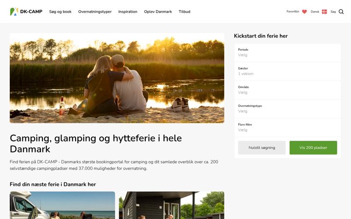 Captura de ecrã de dk-camp.dk